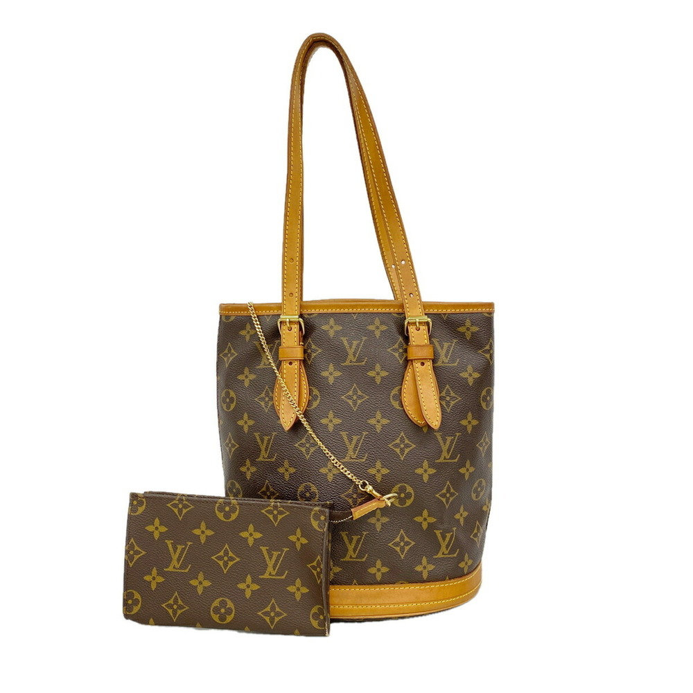 Louis Vuitton Monogram Bucket PM Tote Bag M42238 Brown (Women's)